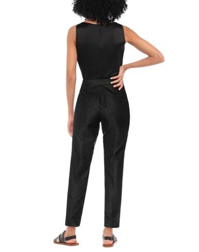 Dolce & Gabbana Woman Pants Black Size 10 Polyester, Cotton, Silk, Metallic Polyester In Black