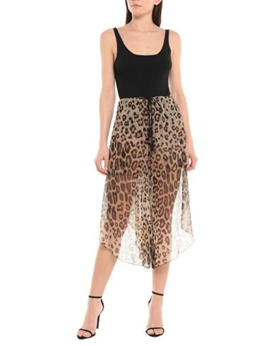 Shop Etro Woman Cropped Pants Khaki Size 12 Silk In Beige