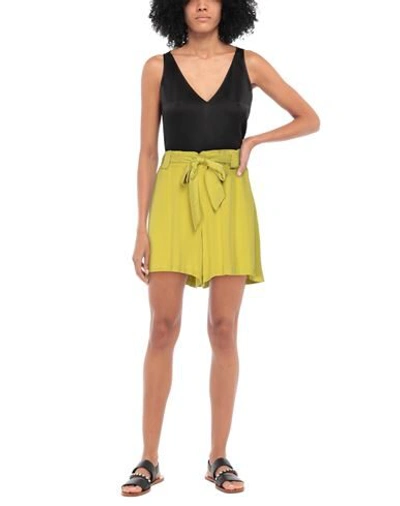 Shop Fracomina Woman Shorts & Bermuda Shorts Acid Green Size Xl Viscose