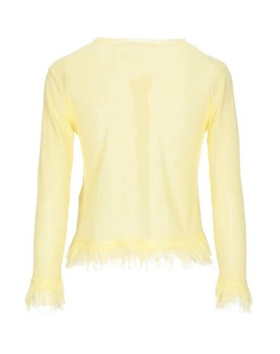 Shop Jucca Woman Cardigan Yellow Size S Viscose, Polyamide, Polyester