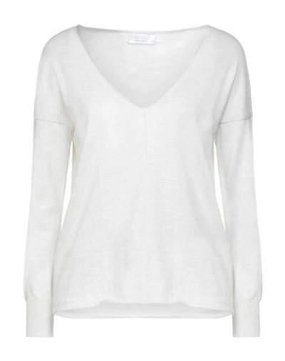 Shop Be You By Geraldine Alasio Woman Sweater Ivory Size M Wool, Polyamide In White