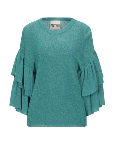 Shop Aniye By Woman Sweater Emerald Green Size S Viscose, Polyamide, Polyester