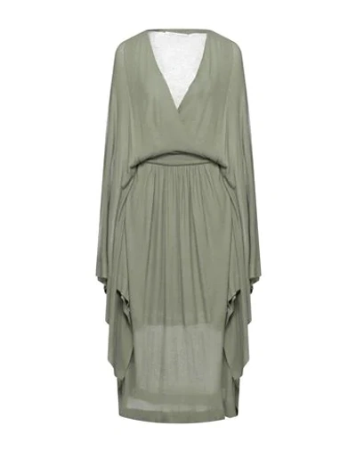 Shop Agnona Woman Midi Dress Military Green Size S Viscose, Cashmere