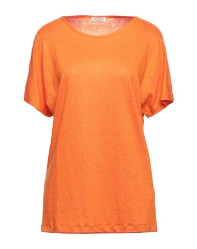 Shop Gran Sasso Woman Sweater Orange Size 10 Linen
