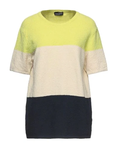 Shop Roberto Collina Woman Sweater Acid Green Size 12 Cotton, Polyamide, Elastane