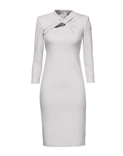 Shop Giorgio Armani Woman Midi Dress Light Grey Size 2 Viscose, Polyamide, Elastane