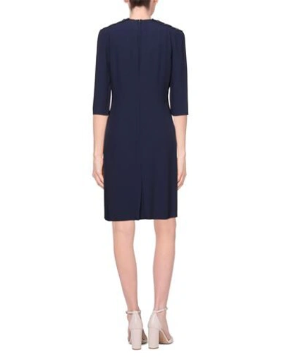 Shop Alberta Ferretti Woman Midi Dress Midnight Blue Size 12 Acetate, Viscose