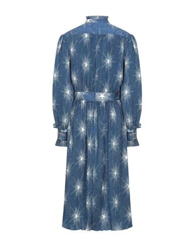 Shop Paco Rabanne Rabanne Woman Midi Dress Midnight Blue Size 6 Polyester