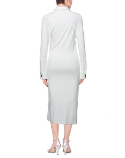 Shop Bottega Veneta Knee-length Dress In Ivory