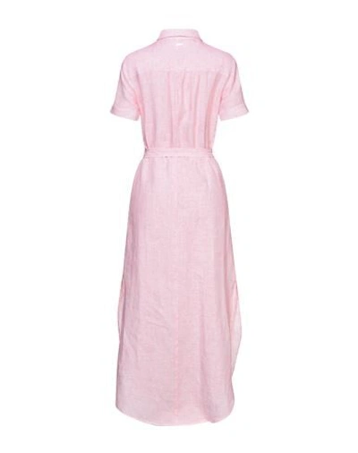 Shop Armani Exchange Woman Maxi Dress Coral Size 0 Cotton, Linen In Red