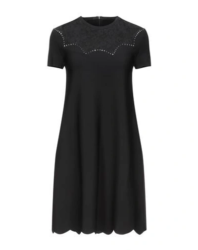 Shop Valentino Garavani Woman Mini Dress Black Size M Viscose, Polyester, Polyamide, Modal