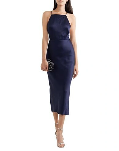 Shop Jason Wu Collection Woman Maxi Dress Midnight Blue Size 12 Acetate, Viscose, Cotton