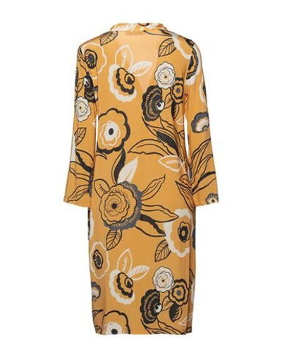 Shop Alpha Studio Woman Mini Dress Ocher Size 6 Viscose, Elastane In Yellow