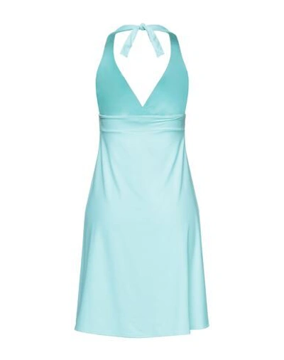 Shop Christies Woman Mini Dress Turquoise Size Xl Polyamide, Elastane In Blue