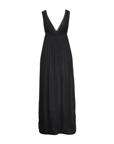 Shop Gentryportofino Woman Maxi Dress Black Size 10 Viscose, Polyester, Silk