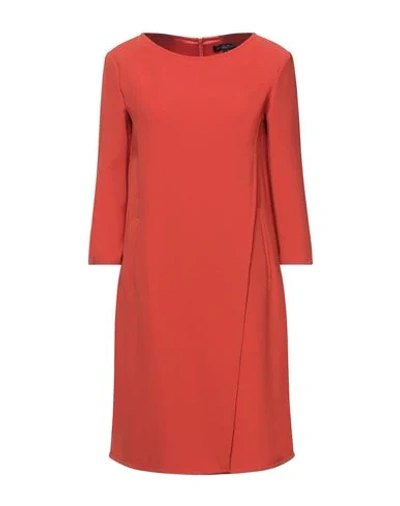Shop Antonelli Woman Mini Dress Orange Size 6 Polyester, Elastane