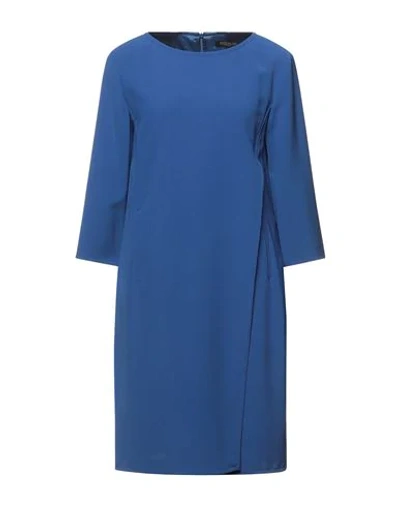 Shop Antonelli Woman Mini Dress Blue Size 6 Polyester, Elastane