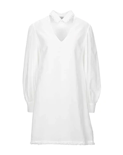 Shop Be Blumarine Woman Mini Dress White Size 6 Cotton