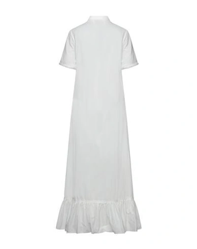 Shop Be Blumarine Woman Maxi Dress White Size 8 Cotton