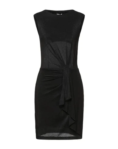 Shop Liu •jo Woman Mini Dress Black Size 10 Viscose, Polyamide, Polyester, Elastane