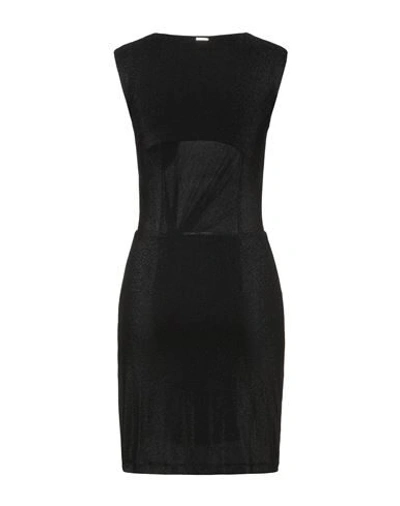 Shop Liu •jo Woman Mini Dress Black Size 10 Viscose, Polyamide, Polyester, Elastane
