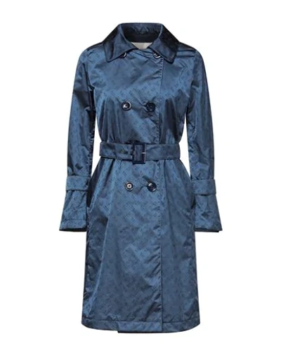 Shop Herno Woman Overcoat & Trench Coat Midnight Blue Size 8 Polyamide