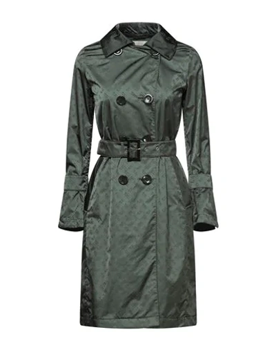 Shop Herno Woman Overcoat & Trench Coat Military Green Size 6 Polyamide
