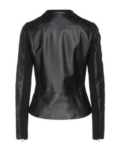 Shop Belstaff Woman Jacket Black Size 8 Lambskin, Viscose, Polyamide, Elastane