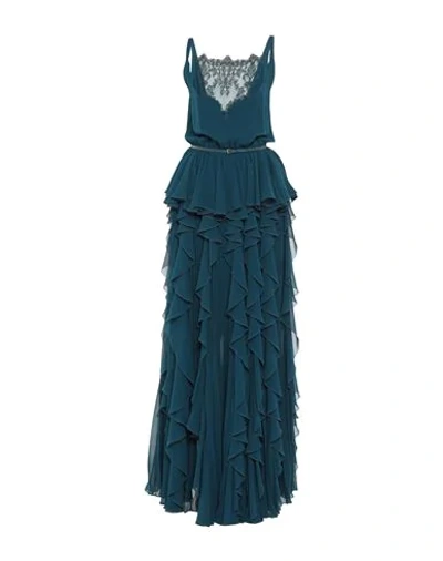 Shop Elie Saab Long Dresses In Deep Jade