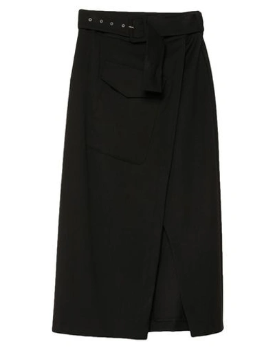 Shop Actualee 3/4 Length Skirts In Black