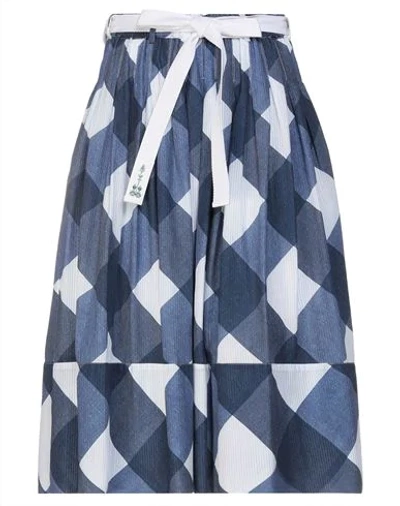 Shop High Woman Midi Skirt Blue Size Xl Cotton