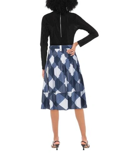 Shop High Woman Midi Skirt Blue Size Xl Cotton