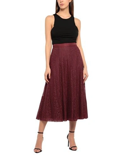 Shop Custommade Midi Skirts In Garnet