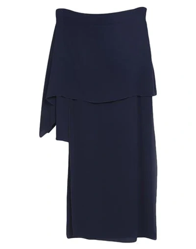 Shop Alessio Bardelle Long Skirts In Dark Blue