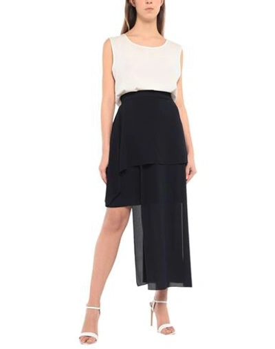 Shop Alessio Bardelle Long Skirts In Dark Blue