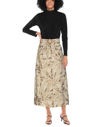 Shop Zimmermann 3/4 Length Skirts In Beige