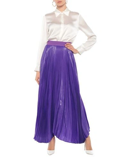 Shop Alice And Olivia Long Skirts In Purple