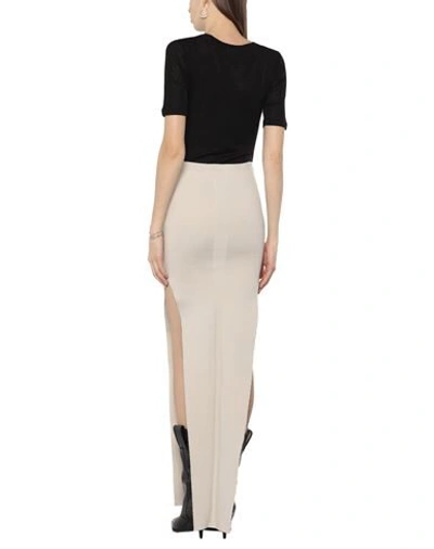 Shop Rick Owens Long Skirts In Ivory