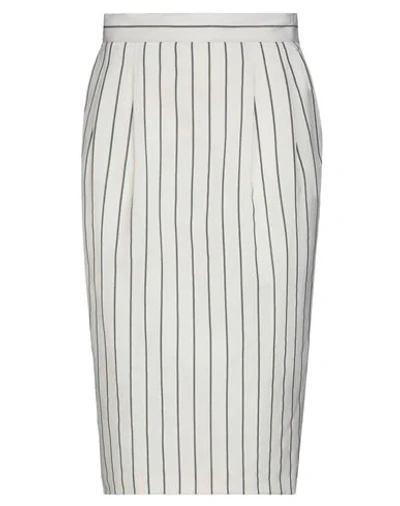 Shop Max Mara 3/4 Length Skirts In Ivory