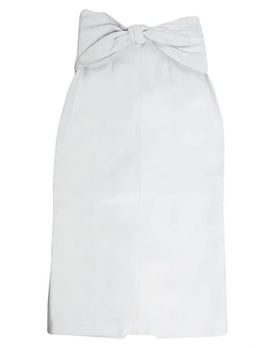 Shop Attico The  Woman Midi Skirt White Size 6 Lambskin