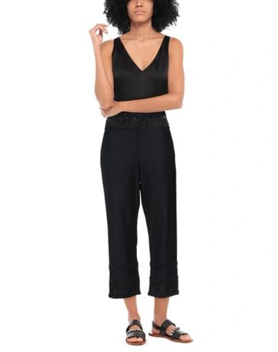 Shop Twinset Woman Pants Black Size 4 Cotton, Linen, Polyester