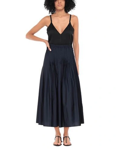 Shop Barena Venezia Long Skirts In Dark Blue