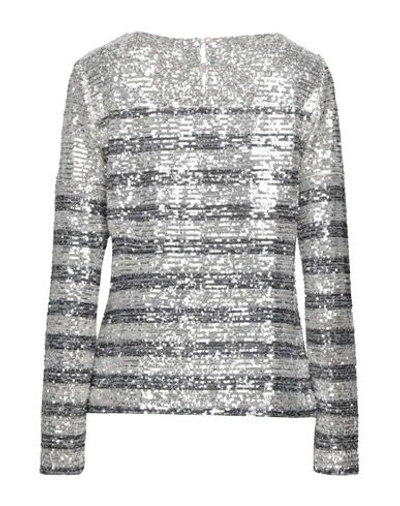 Shop In The Mood For Love Woman Top Silver Size S Polyester
