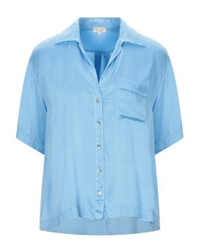 Shop Her Shirt Her Dress Woman Shirt Azure Size L Silk, Lycra
