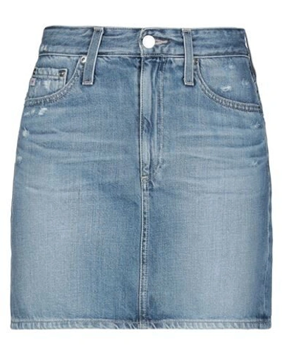 Shop Ag Denim Skirts In Blue