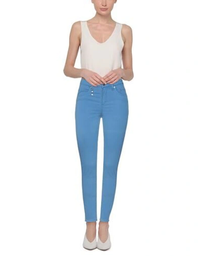 Shop Siviglia Woman Jeans Pastel Blue Size 27 Cotton, Lyocell, Elastane