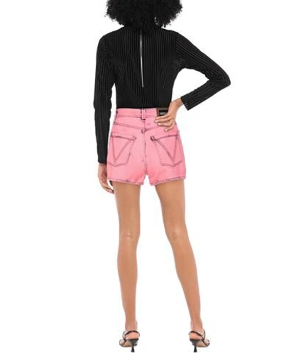 Shop Versace Woman Denim Shorts Pink Size 28 Cotton