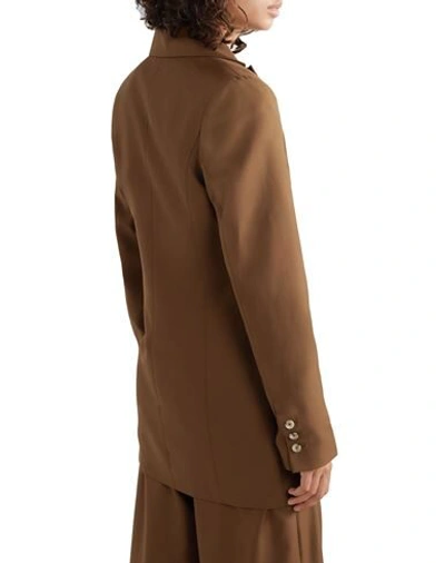 Shop Anna Quan Woman Suit Jacket Brown Size 8 Polyester, Rayon