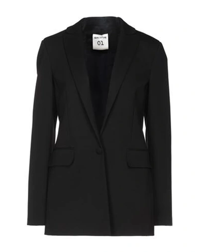 Shop Semicouture Suit Jackets In Black
