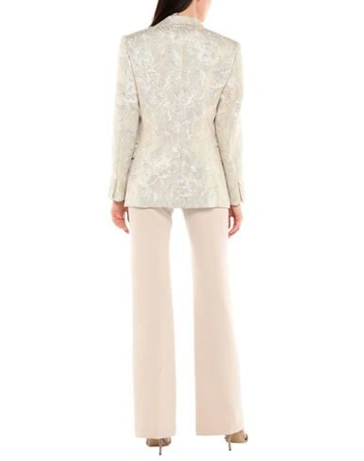 Comme Des Garçons Floral Patterned Buttoned Blazer In Gold
